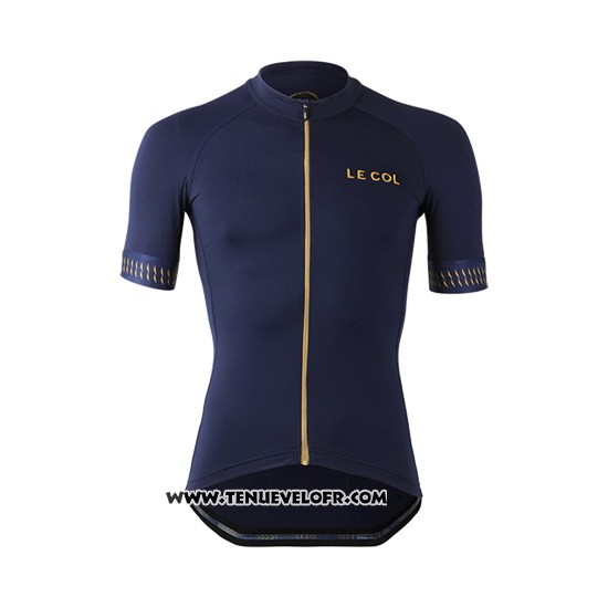 2019 Maillot Ciclismo Lecol Bleu Manches Courtes et Cuissard